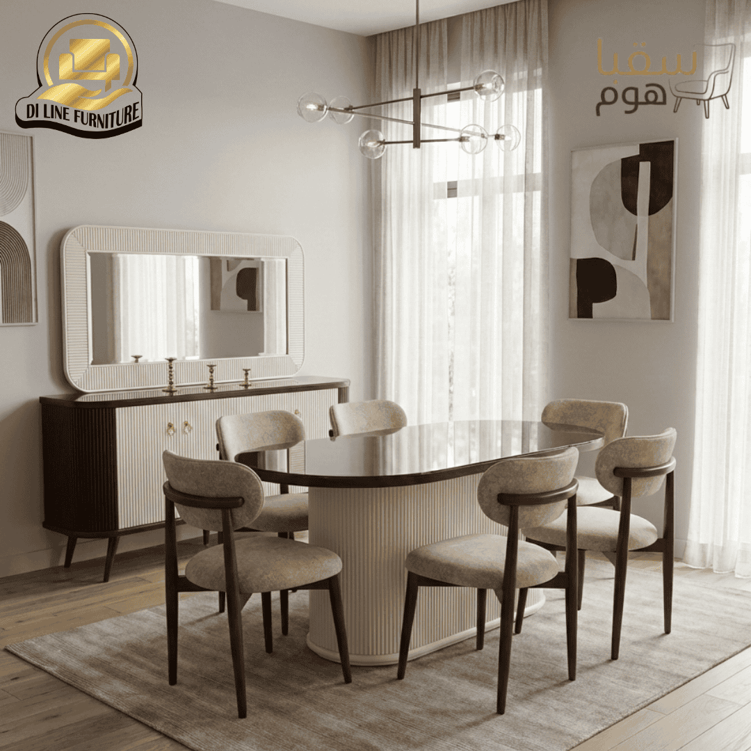 كرسي سفرة أنيق وعدد 6